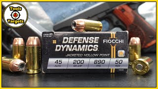 Fiocchi Slow-Pokey!...Fiocchi Defense Dynamics .45 Auto Self-Defense AMMO Ballistic Gel Test!