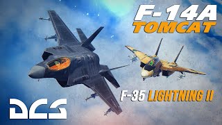 F-14A Tomcat Vs F-35 Lightning II Dogfight | Digital Combat Simulator | DCS |