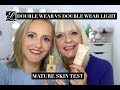 Estee Lauder Double Wear Original VS Double Wear Light - Mature Skin Test