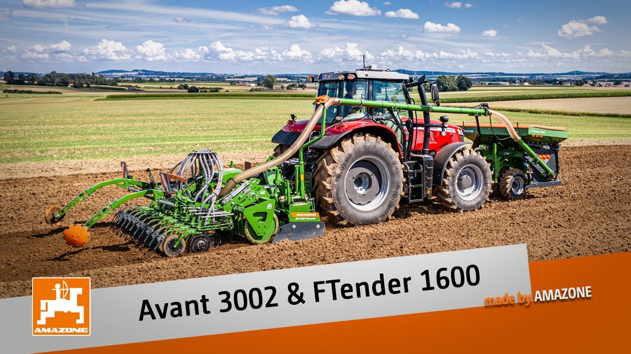 Навесная посевная комбинация Avant 3002 с фронтальным бункером FTender 1600 | АМАZONE