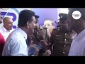 Tense situation outside SLFP HQ,MP confronts senior Police officers