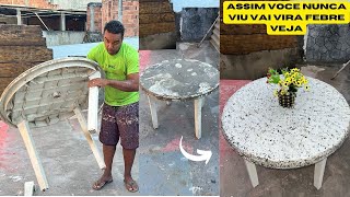 GENIAL BASTA COLOCAR MASSA ACRILICA NUMA MESA PLASTICA VELHA VOCE FICARA  SURPRESO VEJA