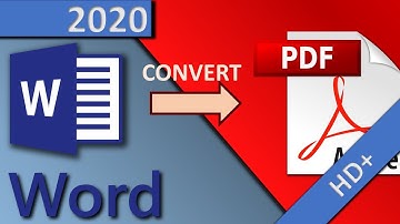 How to convert Word to PDF (2 possibilities) in 1 MINUTE (HD 2020)