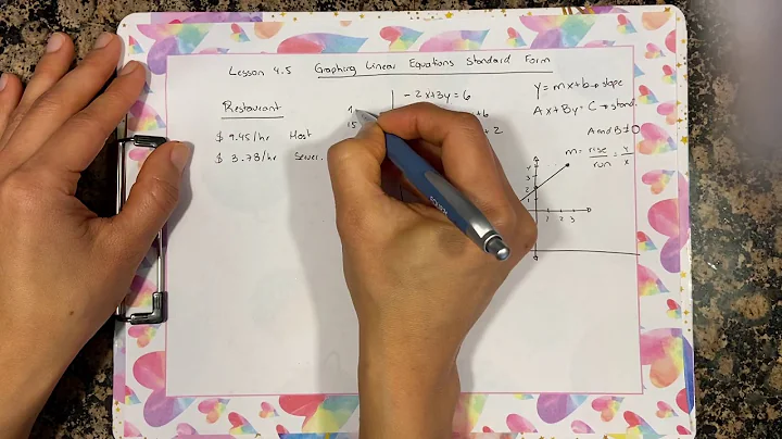 Lesson 4.5 “Graphing Linear Equations in a Standard Form”