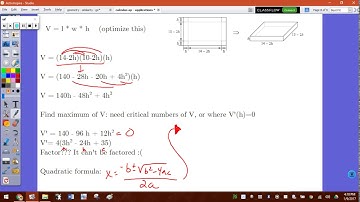 ap calculus ab - optimization - box problem