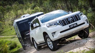 TOYOTA PRADO Test Towing KEDRON® Caravan (Custom built 17' x 7ft - 2535kg Tare)