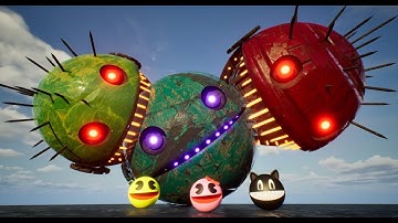 PACMANS VS ROBOT PACMANS VS CARTOON CAT MSPACMAN VS SCARY PACMAN best collection V319