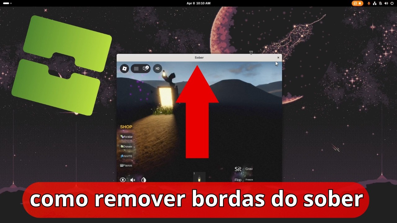 Como deixar o Sober em tela cheia no Linux - YouTube