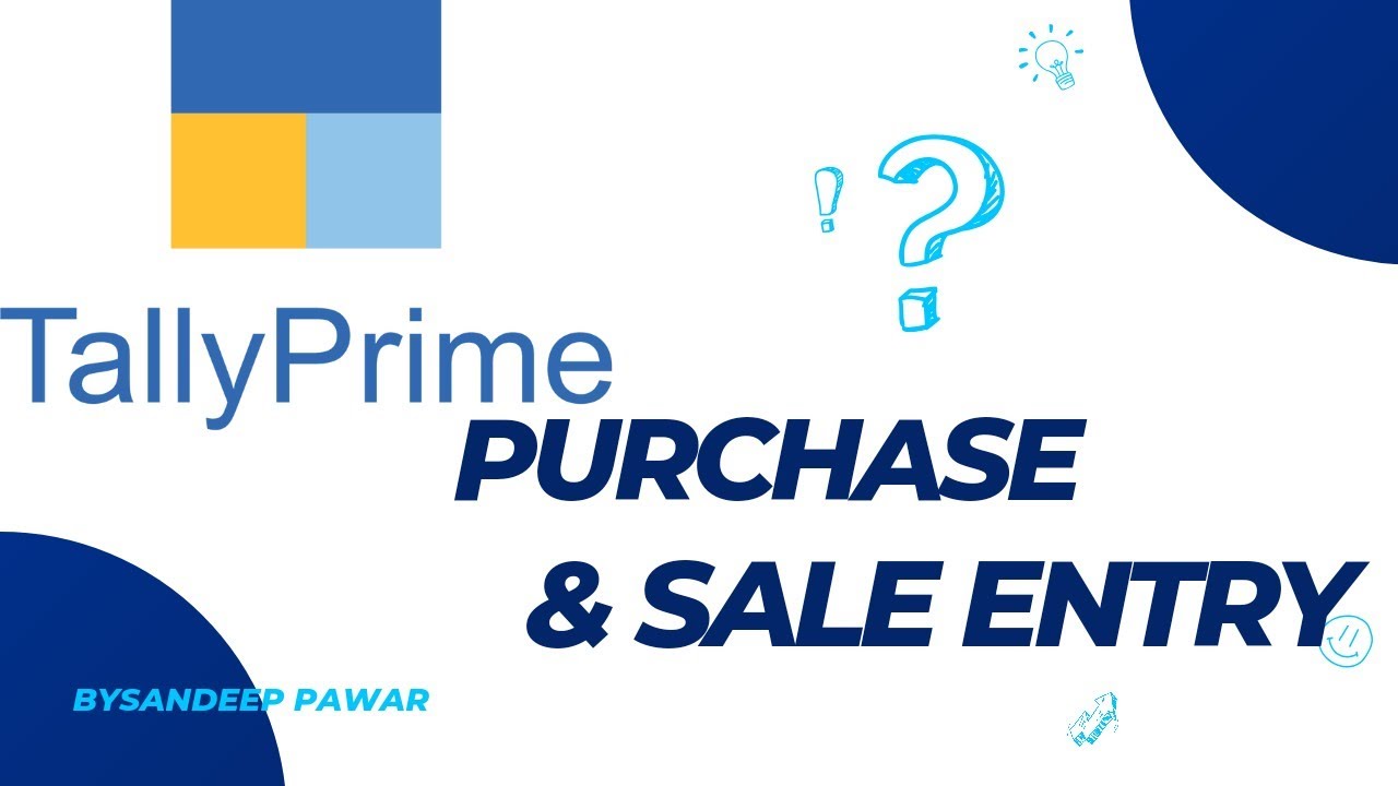 Tally Prime tutorial | Sale & Purchase Voucher Entry #Tallyprime # ...