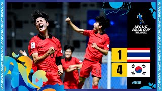 #AFCU17 - QF | Thailand 1 - 4 Korea Republic