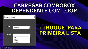 Carregar COMBOBOX Excel VBA DEPENDENTE com Critério em Linhas da Planilha