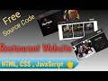 Restaurant Website Using HTML, CSS and JavaScript