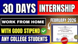 🔴30 Days Full Stack Development Internship | Work From Home | Stipend + Certificate 🔥