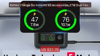 Battery Charger for Insta360 X5 Accessories, 27W Dual Fast ... — Top Pick 2026 | Unbeatable Price!