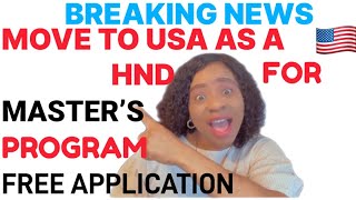 LATEST UPDATES!!FIVE UNIVERSITIES IN USA THAT ACCEPTS HND FOR MSC PROGRAMS FOR FREE .