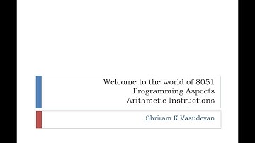 15. 8051 - Arithmetic instructions