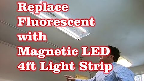 Review and Install of Amazon 4FT Magnetic LED Retrofit Kit to Replace Fluorescent Lights