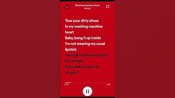 Thumbnail of Washing Machine Heart | Mitski | #lyrics #spotify #music #spotifylyrics
