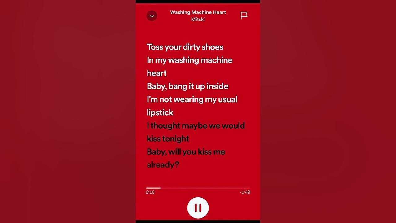 Washing Machine Heart | Mitski | #lyrics #spotify #music #spotifylyrics