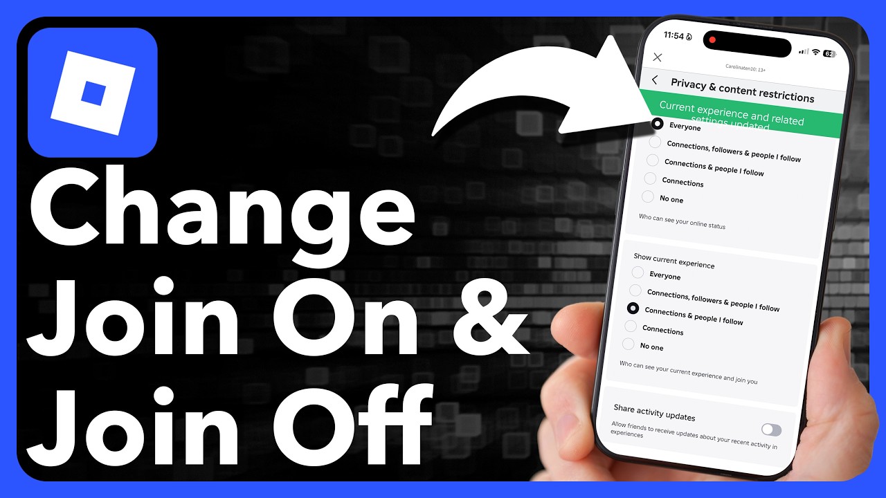 How To Change Join On And Join Off On Roblox - YouTube