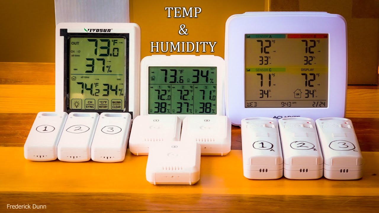 Wireless indoor outdoor Digital Temperature and Humidity Sensors