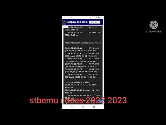 stbemu codes 2022 2023 class=