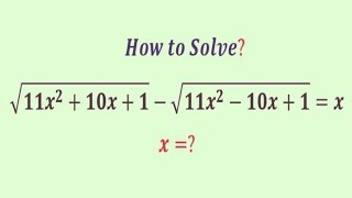 An Outstanding Algebraic equation | 95% Failed to crack this! | Olympiad problem | x=?