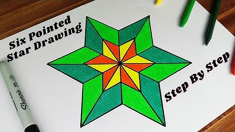 ⭐How to Draw Six Pointed Star ⭐ Star drawing step by step | Geometric Star Drawing