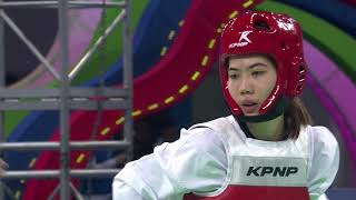 2017 Muju World Championships  W 49kg Semi final   WENREN Yuntao CHN VS  WONGPATTANAKIT P THA