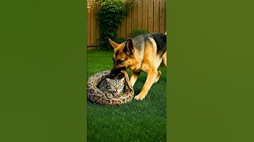 TERRIFYING SHOWDOWN! 🐍 Watch This Hero Dog Battle a Giant Python to Save a Tiny Kitten!