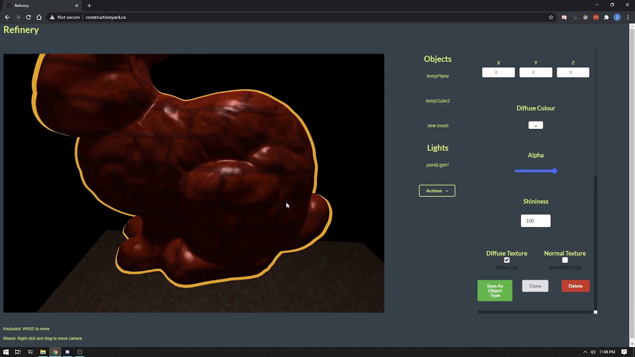 Using my custom WebGL Engine! - YouTube