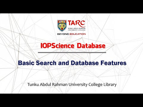 IOPScience Database