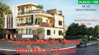 House Design | Modern House 2 Storey |  50 x 40 house plan with Home Theater  ???? ?? - 156