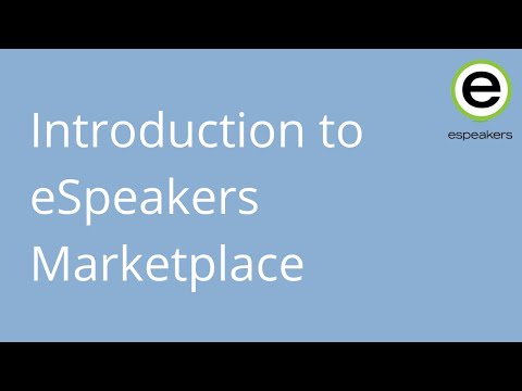 Introduction to eSpeakers Marketplace