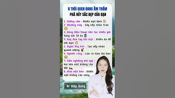 8 Thói Quen Đang Âm Thầm Phá Hủy Sắc Đẹp Của Bạn! |DrDiệpDung #sacdep #shorts
