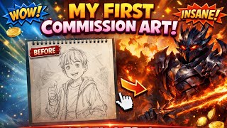 Beginner to PRO? My First Commission Art Reveal 🔥