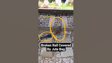 Rail Broken, Train passed over jute bag. #Broken #rail #train #shorts