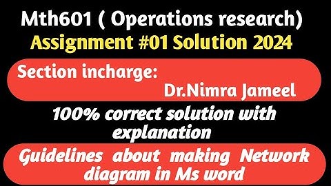 mth601 assignment 1 solution 2024 - nimra jameel | Mth601 assignment 1 solution 2024