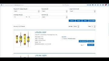 Bussmann series - How to use the Bussmann series low voltage fuse selector tool