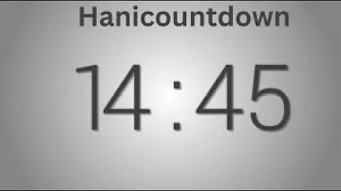 14 Minutes 45 seconds countdown Timer   Beep end   Simple Timer fourteen min fourty five sec