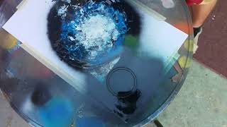 Intro to spray paint art tutorial: planets and space art.