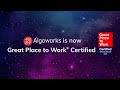 Algoworks recognized as a great place to workcertified