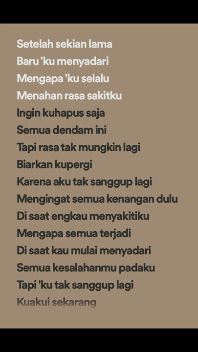 Lirik Lagu Tak Sanggup Lagi - Rossa #liriklagu #viralvideo #shorts #fyp