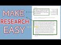 How to Make Research Easy (& Even Enjoyable)