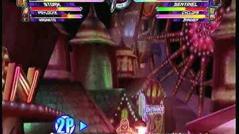 MvC2 Online (360): Brett (MSP) vs FuzzyMooChicken (Sent/Cyke/Gief) 7 .:5.12.10:.
