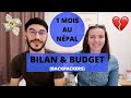 1 mois au npal backpackers  bilan  budget 