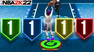 I used 1 BADGE in EACH CATEGORY to TAKE OVER the 1v1 COURT on NBA 2K22