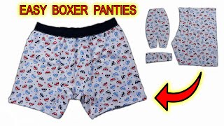 HOW TO SEW MEN'S BOXER? / Practical Cut with Nylon Bag, Neat Stitching / DIY Underwear