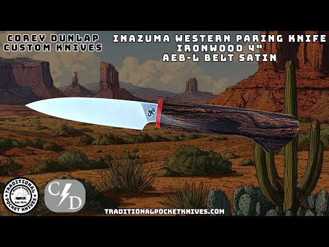 Corey Dunlap Custom Knives: Inazuma Western Paring Knife - Ironwood 4
