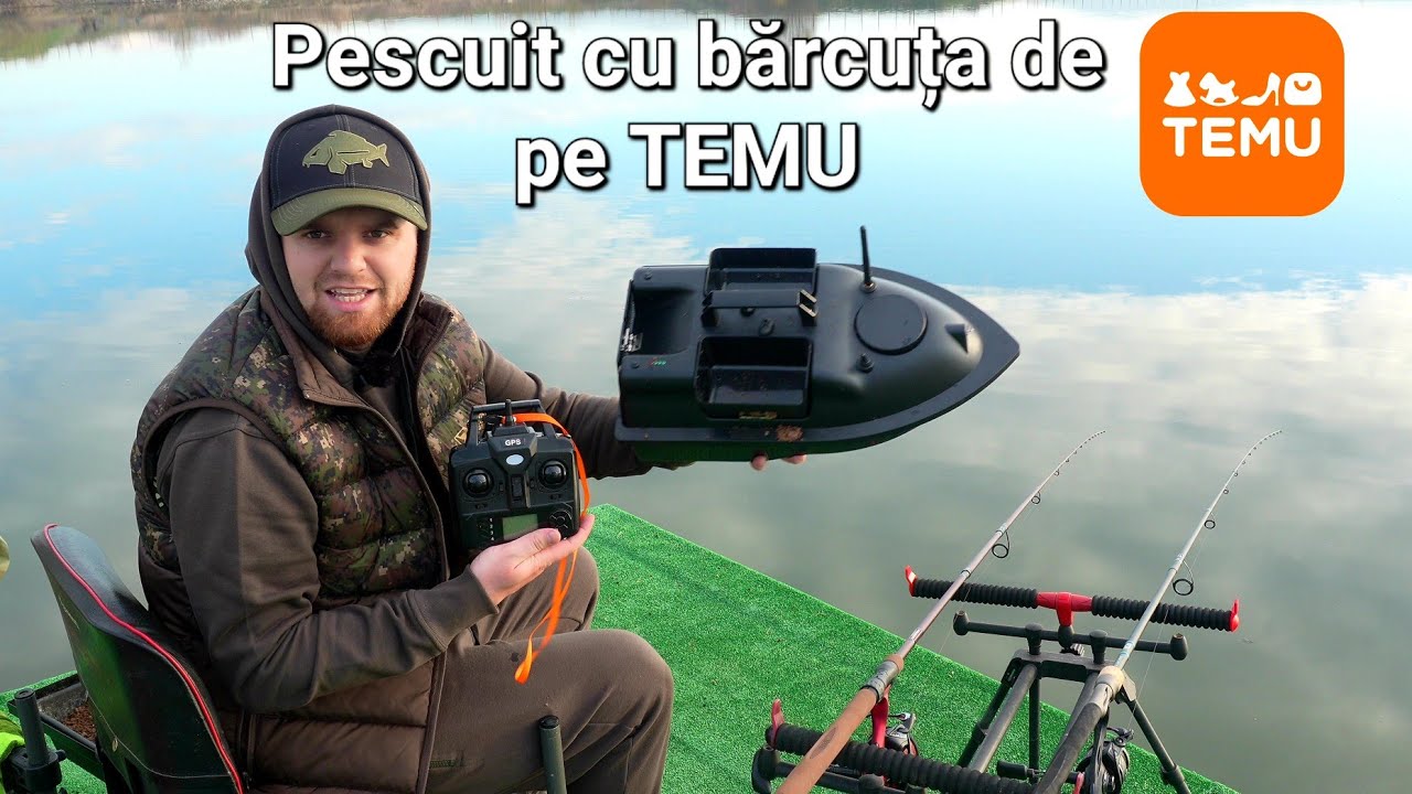 La Pescuit cu Bărcuța de pe TEMU 🤩🎣 Cum merge ? Se merită prețul? Am prins ceva??🐟 #fishing